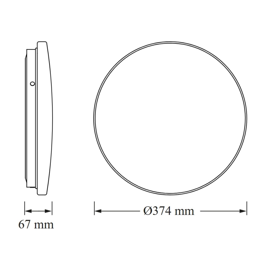 Osram - LED loftlampe til badeværelset CEILING ROUND LED/24W/230V 6500K Ø 37 cm IP44 hvid