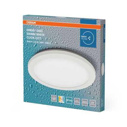 Osram - LED badeværelsesloftlampe ORBIS DISC LED/22W/230V 3000/4000K Ø 30 cm IP44 hvid