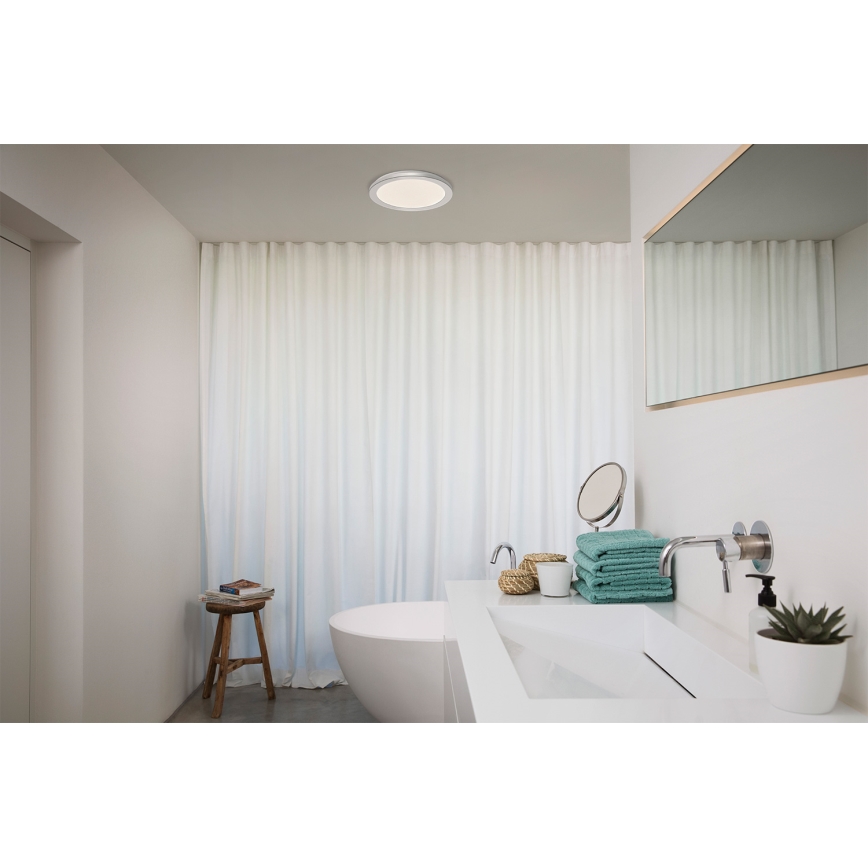 Osram - LED loftlampe til badeværelse ORBIS DISC LED/22W/230V 3000/4000K Ø 30 cm IP44 mat krom