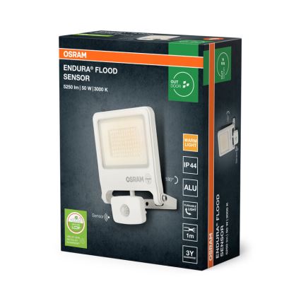 Osram - LED-lyskaster med bevægelsessensor ENDURA LED/50W/230V 3000K IP44
