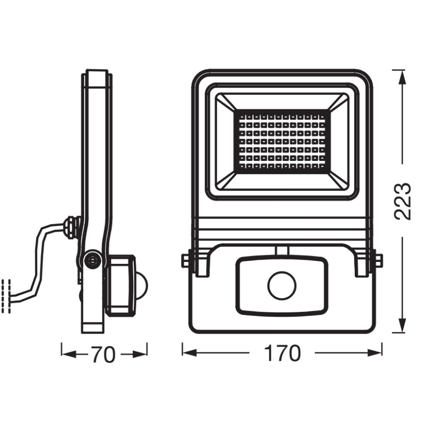 Osram - LED-lyskaster med bevægelsessensor ENDURA LED/50W/230V 3000K IP44