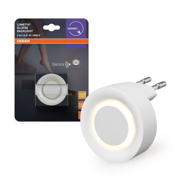 Osram - LED-natlampe med bevægelses- og skumringssensor LUNETTA LED/0,31W/230V hvid