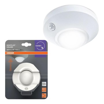 Osram - LED natlampe med sensor NIGHTLUX LED/2W/3xAA hvid