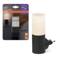 Osram - LED natlampe med skumringssensor LUNETTA LED/0,2W/230V, sort
