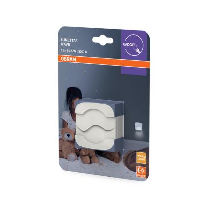 Osram - LED natlampe til stikkontakt med skumringssensor LUNETTA LED/0,5W/230V