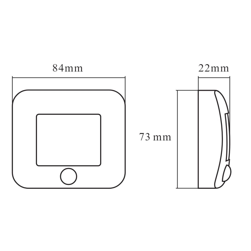 Osram - LED-orienteringslampe med sensor NIGHTLUX LED/0,3W/3xAAA IP54 sølvfarvet