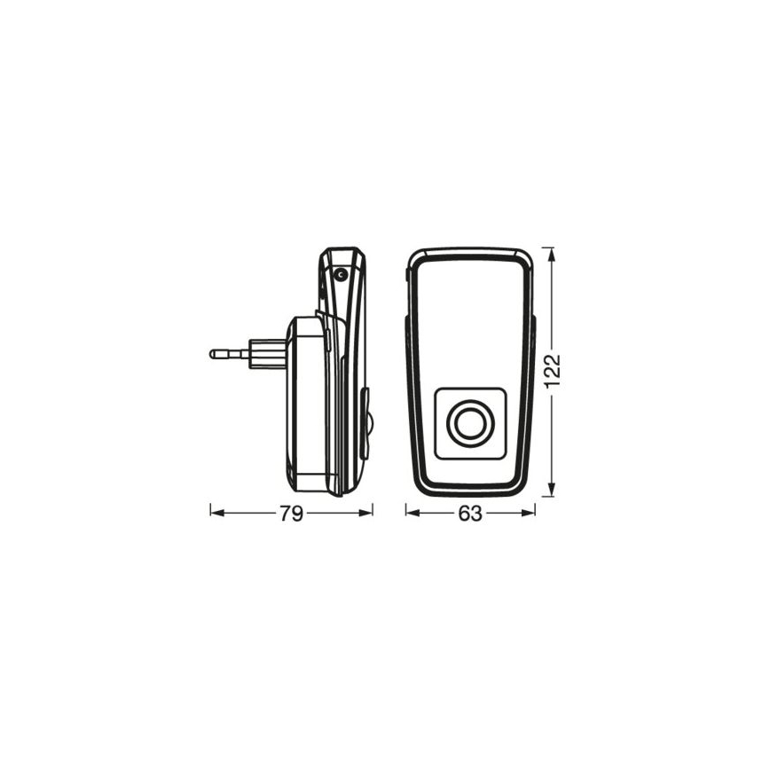 Osram - LED orienteringslampe til stikkontakt med sensor LUNETTA LED/2W/230V