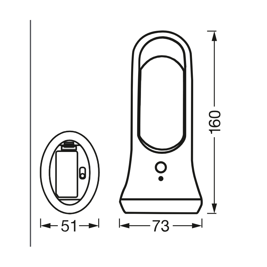 Osram - LED-orienteringslampe med bevægelses- og skumringssensor MOBILE LED/0,7W/4xAAA hvid