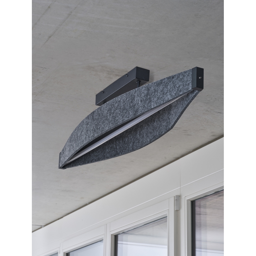 Osram - LED påbygget loftlampe DECOR FLAT LED/23W/230V grå