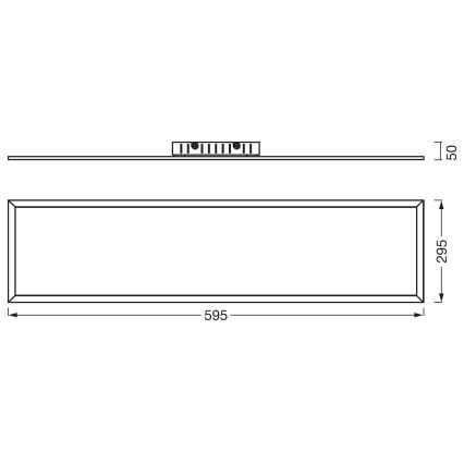 Osram - LED-panel overflademonteret PLANON LED/22W/230V 4000K 30x60 cm hvid
