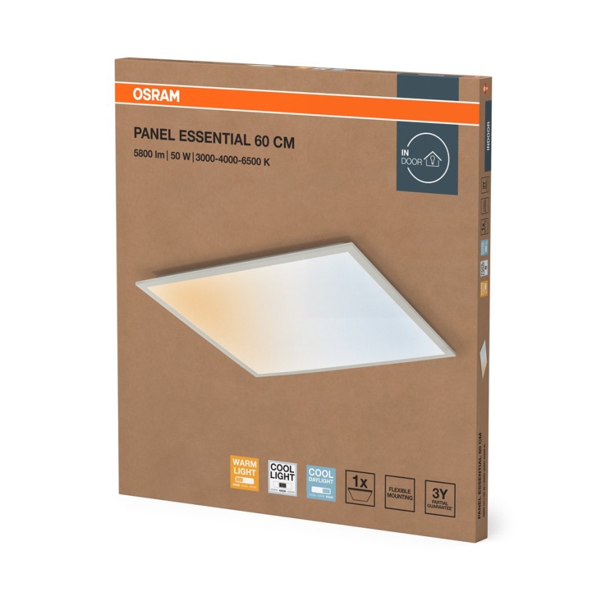 Osram - LED-panel til nedhængt loft PANEL ESSENTIAL LED/50W/230V 3000/4000/6500K 60x60 cm hvid