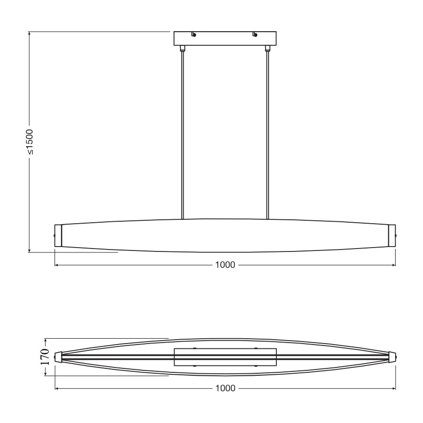 Osram - LED-pendel med wire DECOR FLAT LED/23W/230V, grå