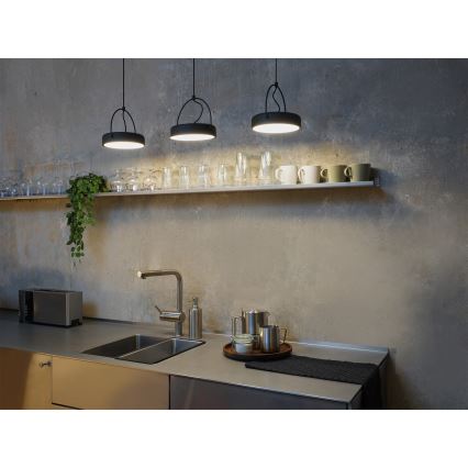 Osram - LED-pendel på wire DECOR PUCK 3xLED/12W/230V sort