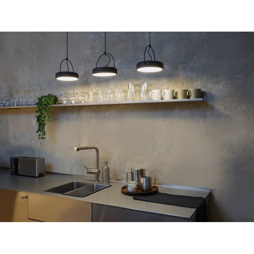 Osram - LED-pendel på wire DECOR PUCK 3xLED/12W/230V sort