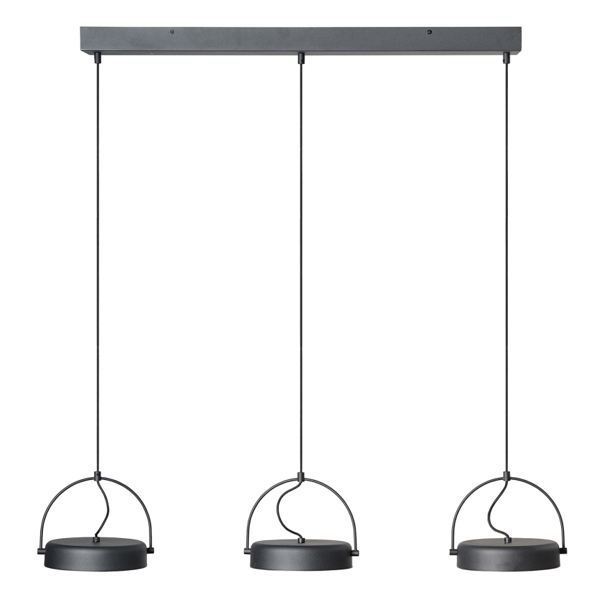 Osram - LED-pendel på wire DECOR PUCK 3xLED/12W/230V sort