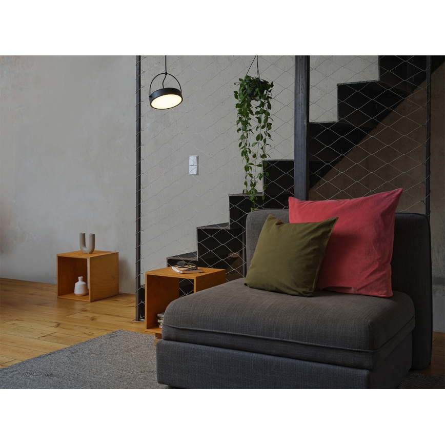 Osram - LED-pendel på wire DECOR PUCK LED/12W/230V CRI 90 sort