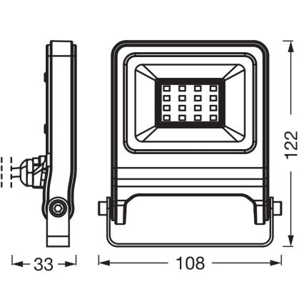 Osram - LED-projektør ENDURA LED/10W/230V 3000K IP65