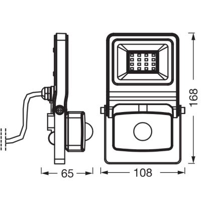 Osram - LED-projektør med sensor ENDURA LED/10W/230V 3000K IP44