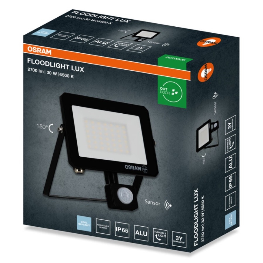 Osram - LED-projektør med sensor LED/30W/230V 6500K IP65