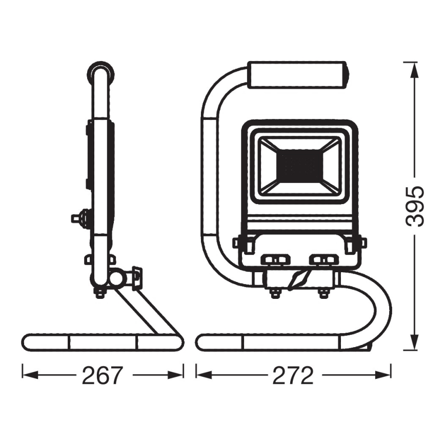 Osram - LED-projektør med stativ S-STAND LED/50W/230V 4000K IP65 antracit