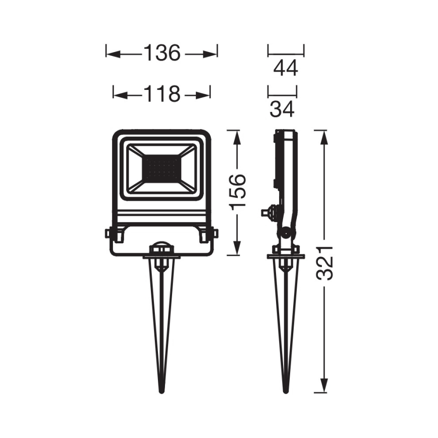 Osram - LED-reflektor ENDURA LED/20W/230V 3000K IP65 antracit