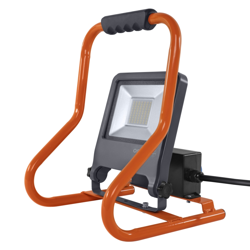 Osram - LED-reflektor med holder og stikkontakter R-STAND LED/50W/230V 4000K IP44 orange/antracit