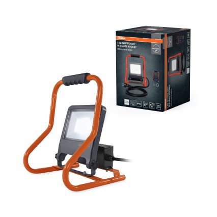 Osram - LED-reflektor med holder og stikkontakter R-STAND LED/50W/230V 4000K IP44 orange/antracit