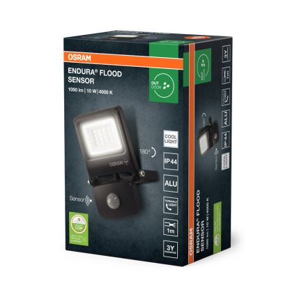 Osram - LED-reflektor med sensor ENDURA LED/10W/230V 4000K IP44