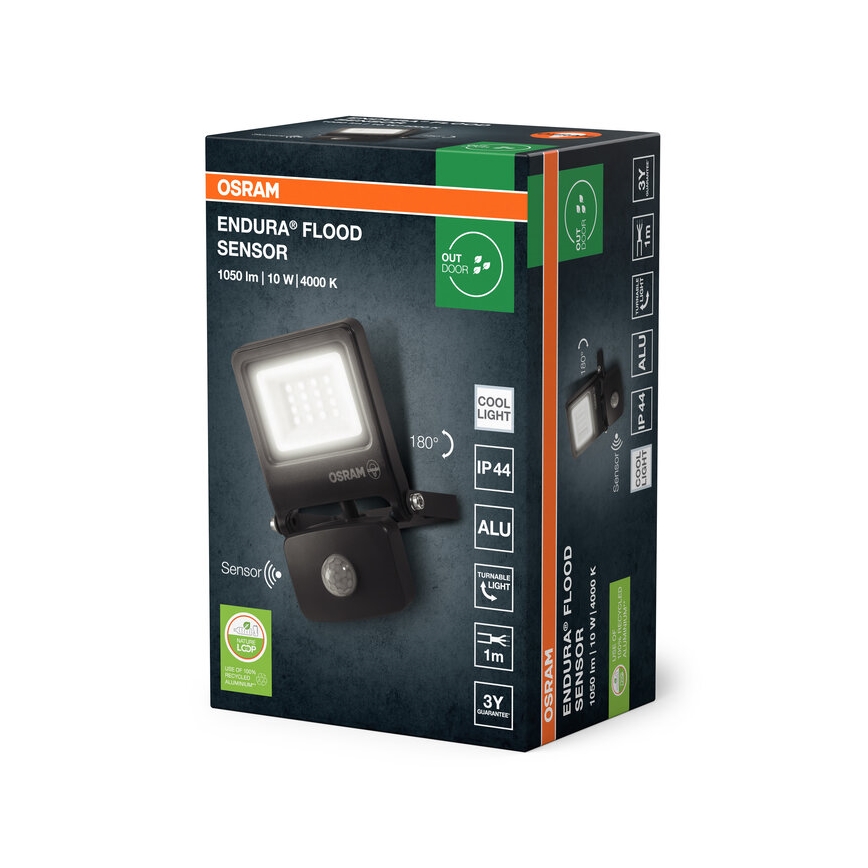 Osram - LED-reflektor med sensor ENDURA LED/10W/230V 4000K IP44