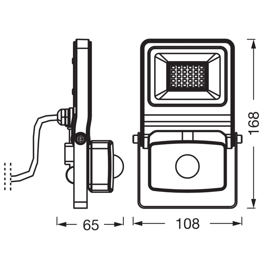Osram - LED-reflektor med sensor ENDURA LED/20W/230V 3000K IP44