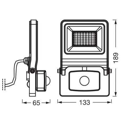 Osram - LED-reflektor med sensor ENDURA LED/30W/230V 3000K IP44