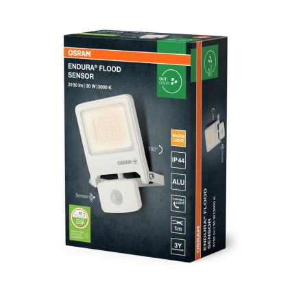 Osram - LED-reflektor med sensor ENDURA LED/30W/230V 3000K IP44