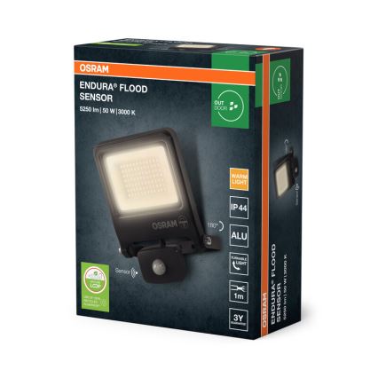Osram - LED-reflektor med sensor ENDURA LED/50W/230V 3000K IP44
