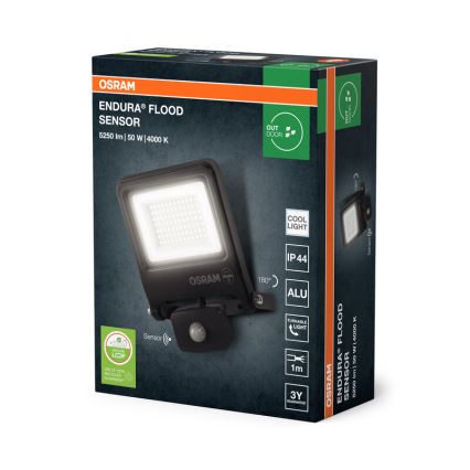 Osram - LED-reflektor med sensor ENDURA LED/50W/230V 4000K IP44