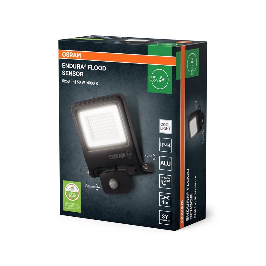 Osram - LED-reflektor med sensor ENDURA LED/50W/230V 4000K IP44