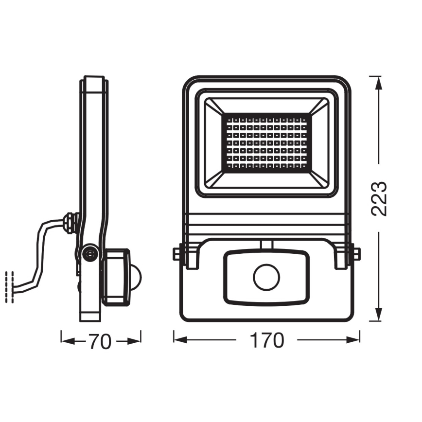 Osram - LED-reflektor med sensor ENDURA LED/50W/230V 4000K IP44