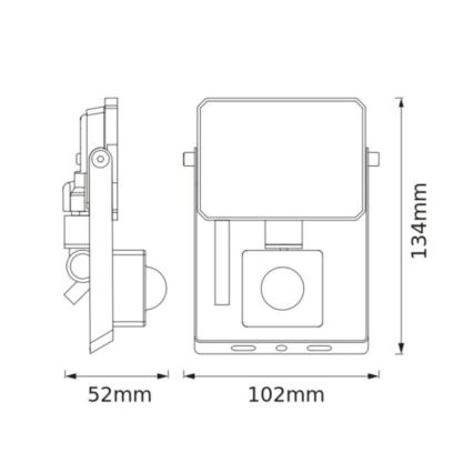Osram - LED reflektor med sensor FLOODLIGHT LED/10W/230V 3000K IP65