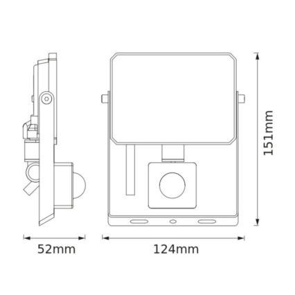 Osram - LED-reflektor med sensor FLOODLIGHT LED/20W/230V 6500K IP65