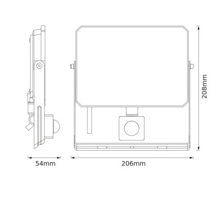 Osram - LED-projektør med bevægelses- og skumringssensor FLOODLIGHT LED/50W/230V 6500K IP65 sort