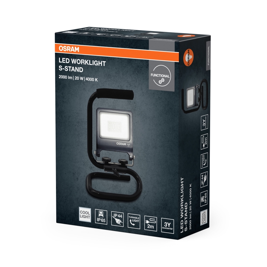 Osram - LED-reflektor med stativ S-STAND LED/20W/230V 4000K IP65 antracit