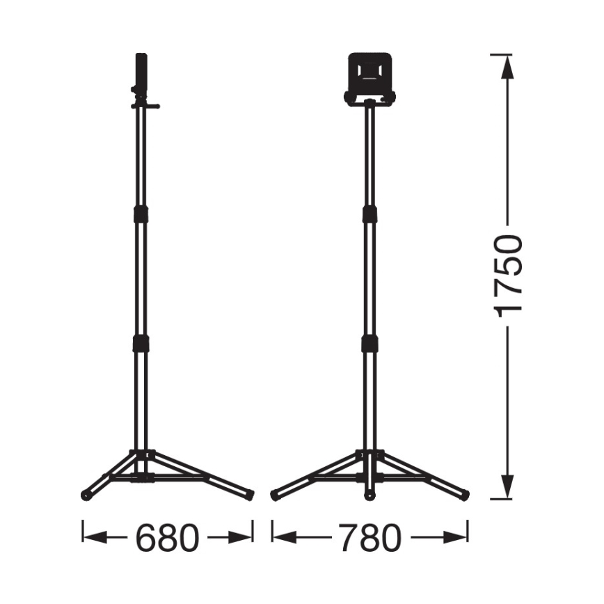 Osram - LED-reflektor med tripod-stativ LED/30W/230V 4000K IP65 orange