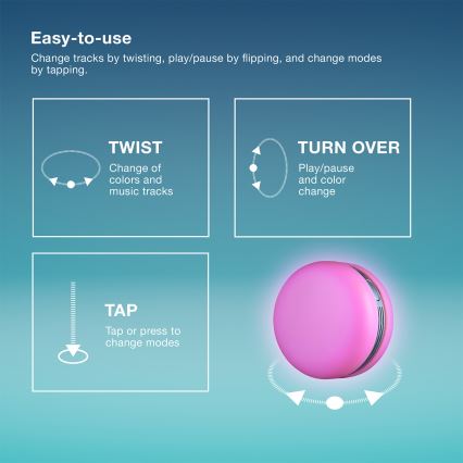 Osram - Dæmpbar LED RGB-højttaler SMART+ MACARON LED/1,75W/3,7V 450 mAh blå