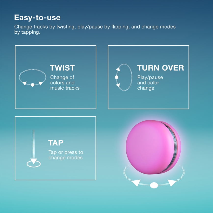 Osram - LED RGB dæmpbar højttaler SMART+ MACARON LED/1,75W/3,7V 450 mAh grøn