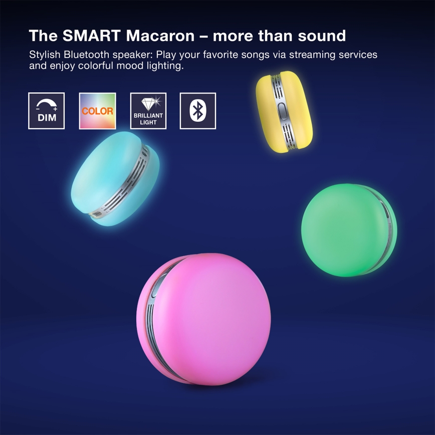 Osram - LED RGB dæmpbar højttaler SMART+ MACARON LED/1,75W/3,7V 450 mAh grøn
