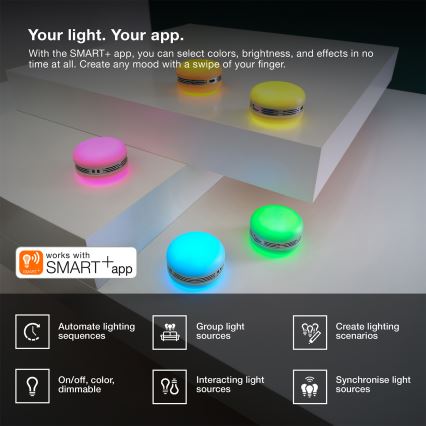 Osram - Dæmpbar LED RGB-højttaler SMART+ MACARON LED/1,75W/3,7V 450 mAh orange