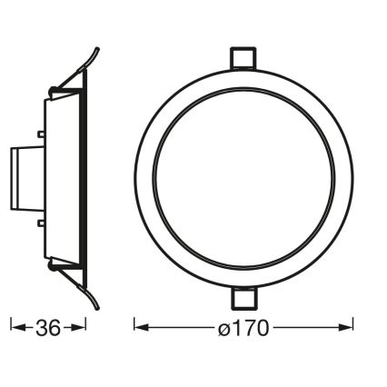 Osram - LED RGB dæmpbar indbygningsdownlight SMART+ DOWNLIGHT LED/12W/230V 3000-6500K Wi-Fi