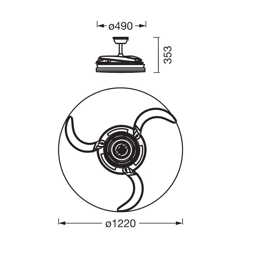 Osram - RGB LED-dæmpbar loftlampe med ventilator CIERZO LED/35W/230V 3000-6500K + fjernbetjening