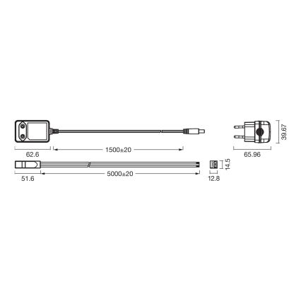 Osram - Dæmpbar RGBW LED-strip FLEX COB 5m LED/24W/230V 2700-6500K + fjernbetjening