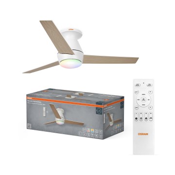 Osram - LED RGB dæmpbar loftventilator NORDES LED/18W/230V 3000-6500K + fjernbetjening