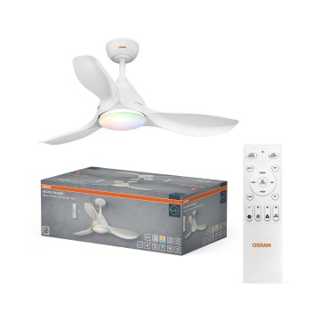 Osram - LED RGB dæmpbar loftventilator NORDES LED/18W/230V 3000-6500K + fjernbetjening